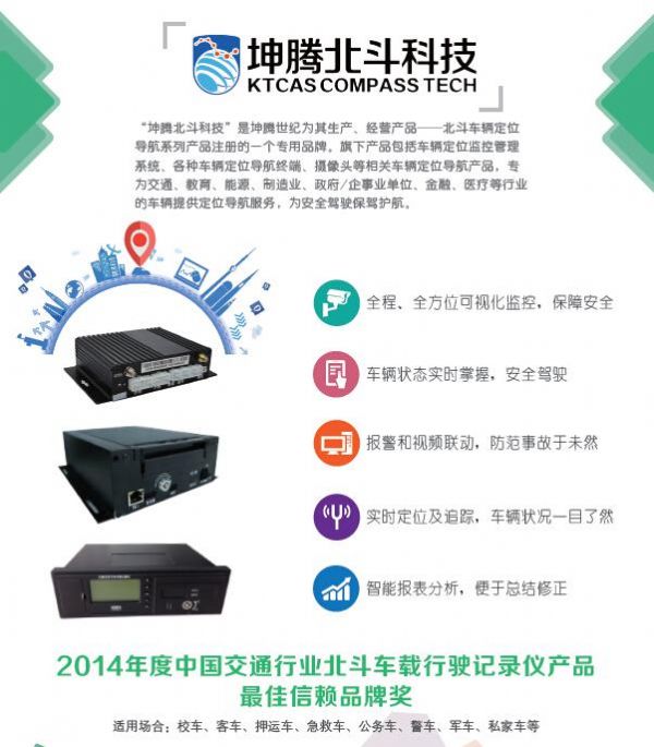 坤腾北斗科技喜获“北斗车载行驶记录仪产品最佳信赖品牌奖” 坤腾北斗科技喜获“北斗车载行驶记录仪产品最佳信赖品牌奖”