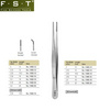 FST窄型组织齿镊11002-14 FST窄型组织齿弯镊11003-14