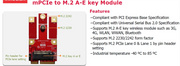 EMXX-0101 mPCIe to M.2 A-E key Module