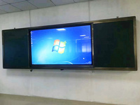 100寸交互式智能触摸电子白板带黑板的100寸显示屏教学一体机