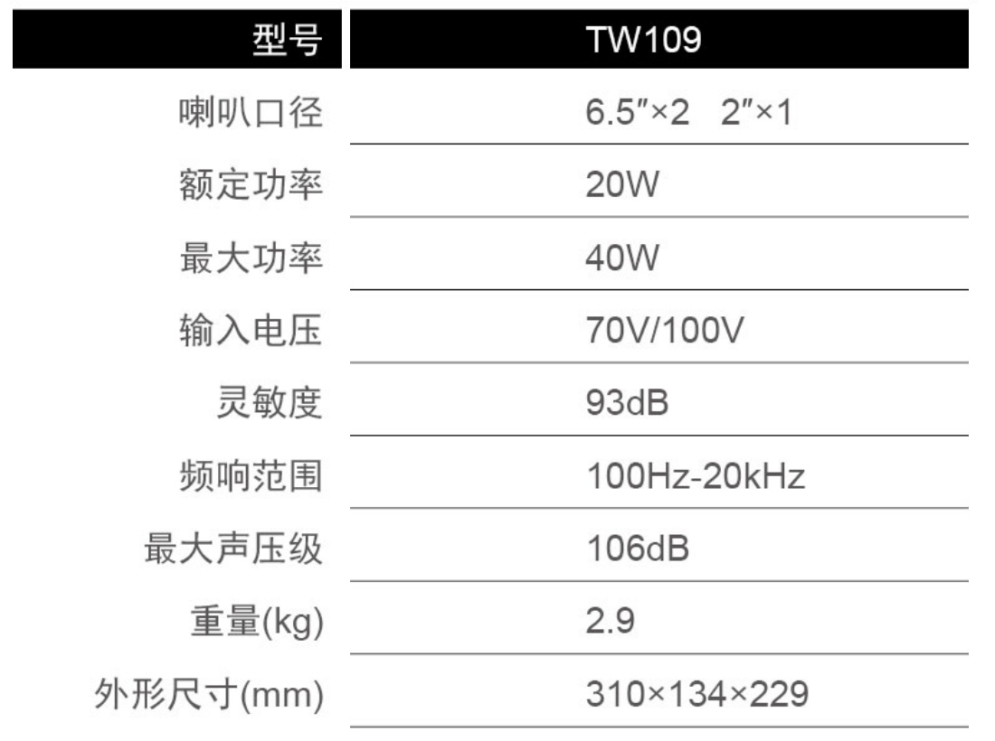 惠威（HiVi）公共广播TW109壁挂式语音教学音箱