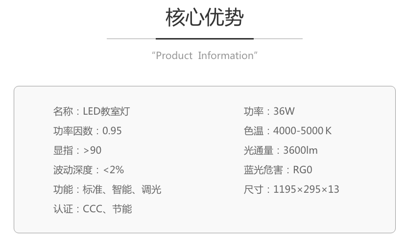 中睿慧谷全护眼黑板灯 黑板灯 护眼教室灯 全护眼校园照明 教室护眼灯