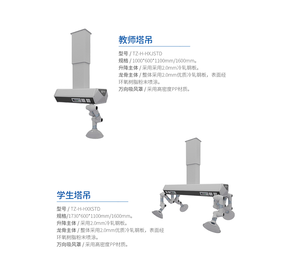 天智實業通風化學塔吊實驗室H系列