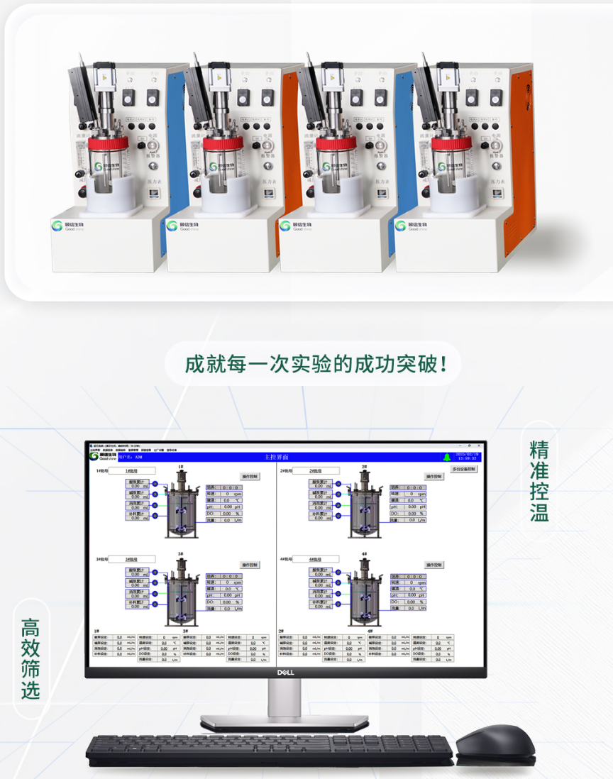 平行生物反應(yīng)器|1.5L–10L多通道發(fā)酵工藝開(kāi)發(fā)系統(tǒng)