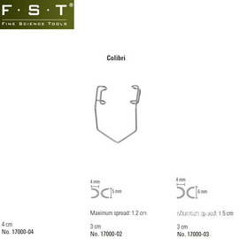 Colibri牽開器 FST撐開器17000-02 小鼠撐開器17000-03 小鼠胸腔撐開器