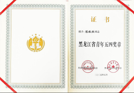 黑龙江中医药大学附属第一医院康复二科副主任陈秋欣荣获第26届“黑龙江省青年五四奖章”