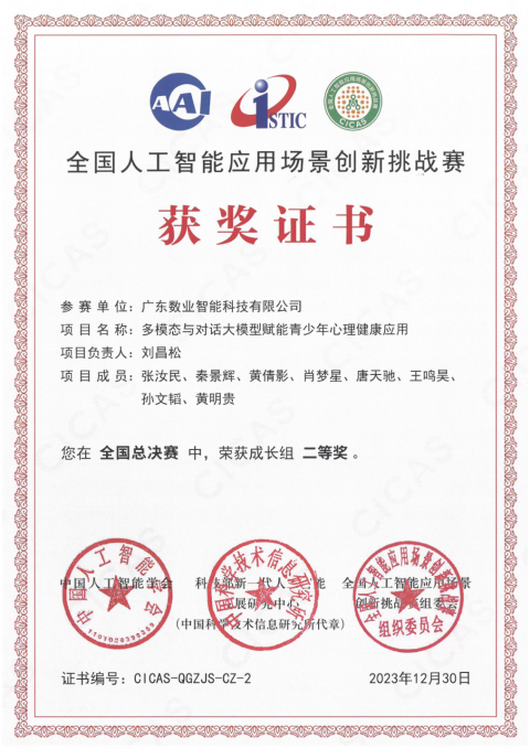 有溫度的心理健康AI專業咨詢師，數業智能伴你一路成長！