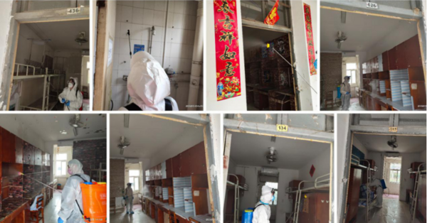 武漢軟件工程職業學院:三次消毒清潔,確保校園安全!