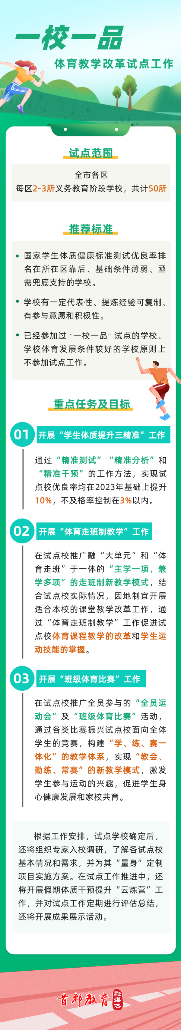 北京50所中小学将试点体育教学改革